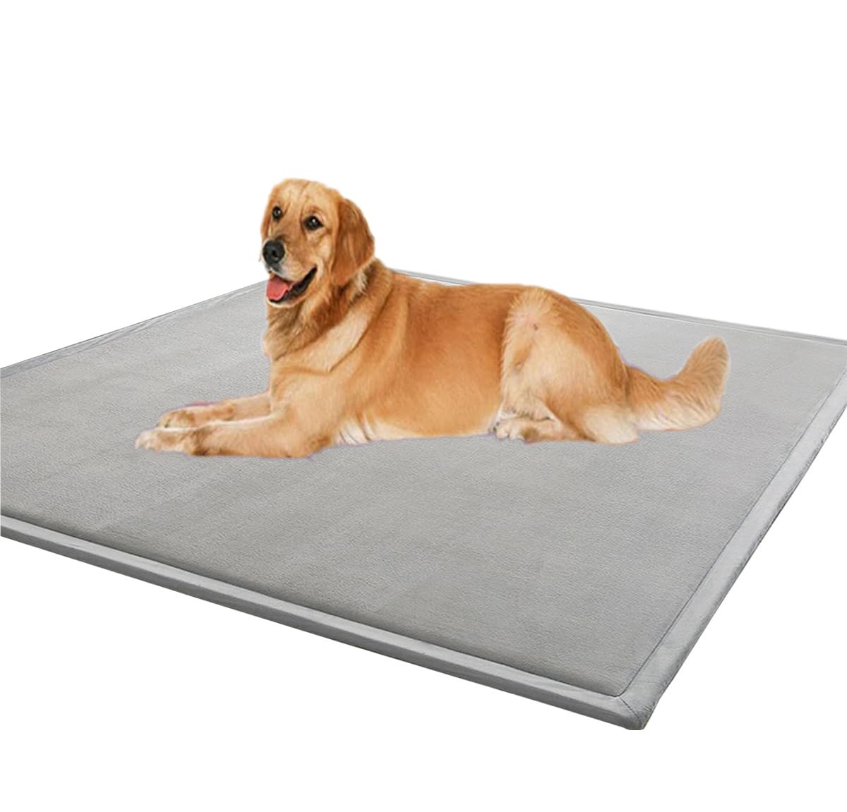 Tapete lavable de lujo para perros grandes, antideslizante, cómodo y esponjoso, cama para mascotas, colchón ultra suave para perros grandes, jumbo, medianos y pequeños (gris, 59 x 71 pulgadas)