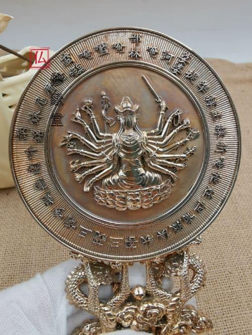 【修縁堂】密教法具古美術品 準提鏡 辟邪 開運 芸品 置物 法器 法具 Amazon.co.jp: 修縁堂密教法具古美術品 準提鏡 辟邪 開運 芸品 置物 法