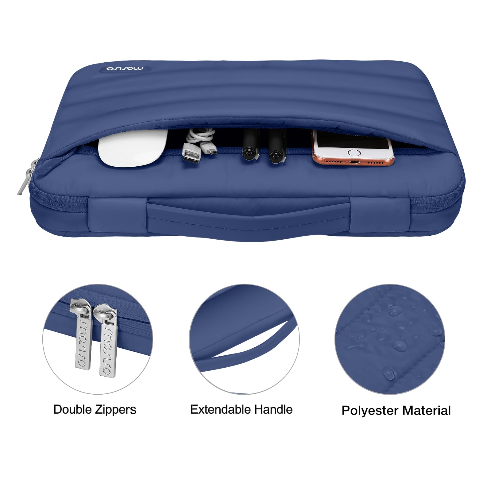 MOSISO Custodia Per MacBook Air 13,6&rdquo; M5/M4/M3/M2 (2022-2026) A3449/A3240/A3113/A2681 &ndash; Cover Rigida, Borsa Imbottita, Copritastiera E Pellicola Schermo