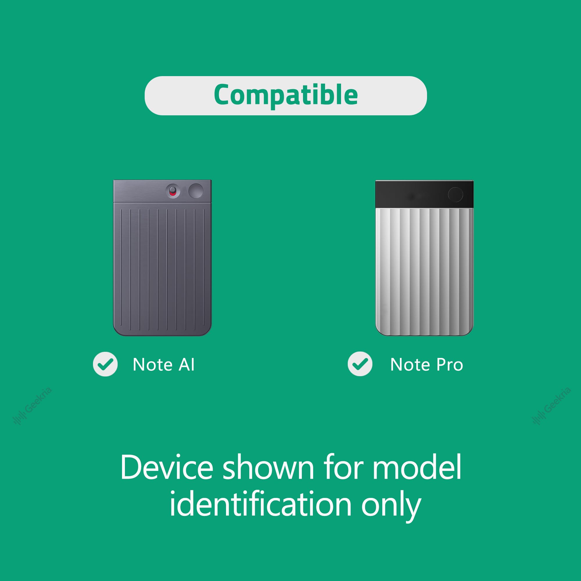 Estuche de Viaje rígido Geekria Compatible con Note AI y Note Pro, Incluye Funda Protectora de Silicona y Caja de Almacenamiento para Viajes con guardado de Cables (Negro)