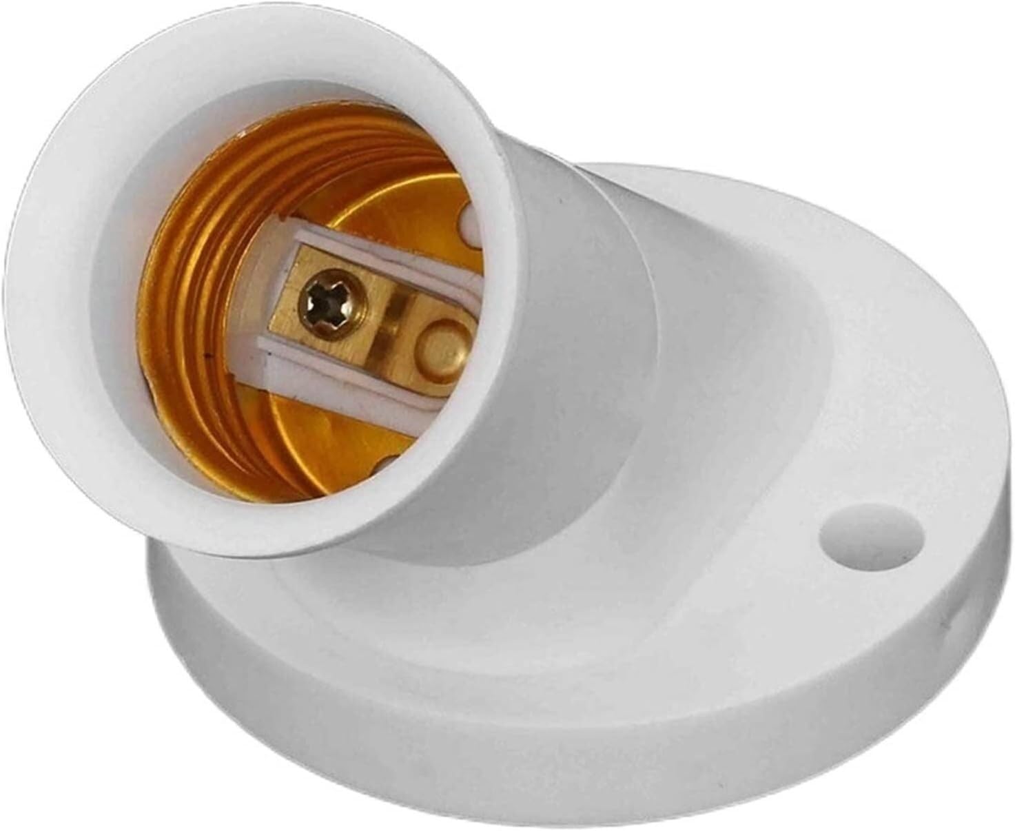 Adattatore base lampada, base portalampada, confezione da 10 portalampada E27 presa ad angolo di 45 gradi vite base lampadina in plastica adattatore adattatore presa lampada da parete AC 250V (tipo ba