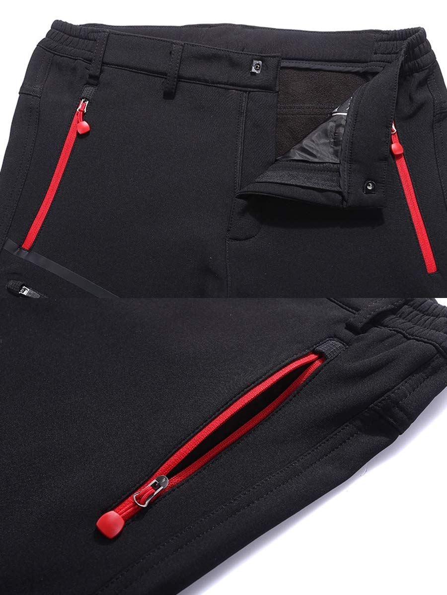 CARETOO Pantaloni Trekking Uomo Funzionali Softshell Pantaloni Autunno Invernali Impermeabili e Traspiranti Sport all'aperto Montagna Escursionismo