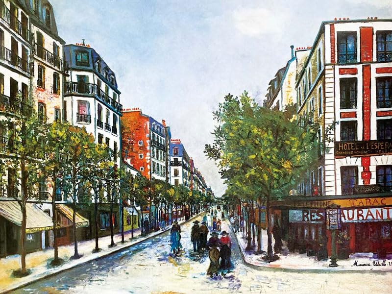 Amazon.co.jp: JHA 絵画 アート額絵 世界の名画 ユトリロ「パリ