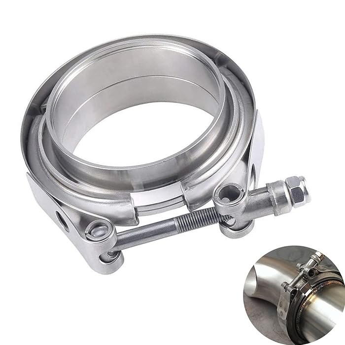 Buy 4 Inch Stainless Steel Exhaust V Band Clamp Male Female Flange