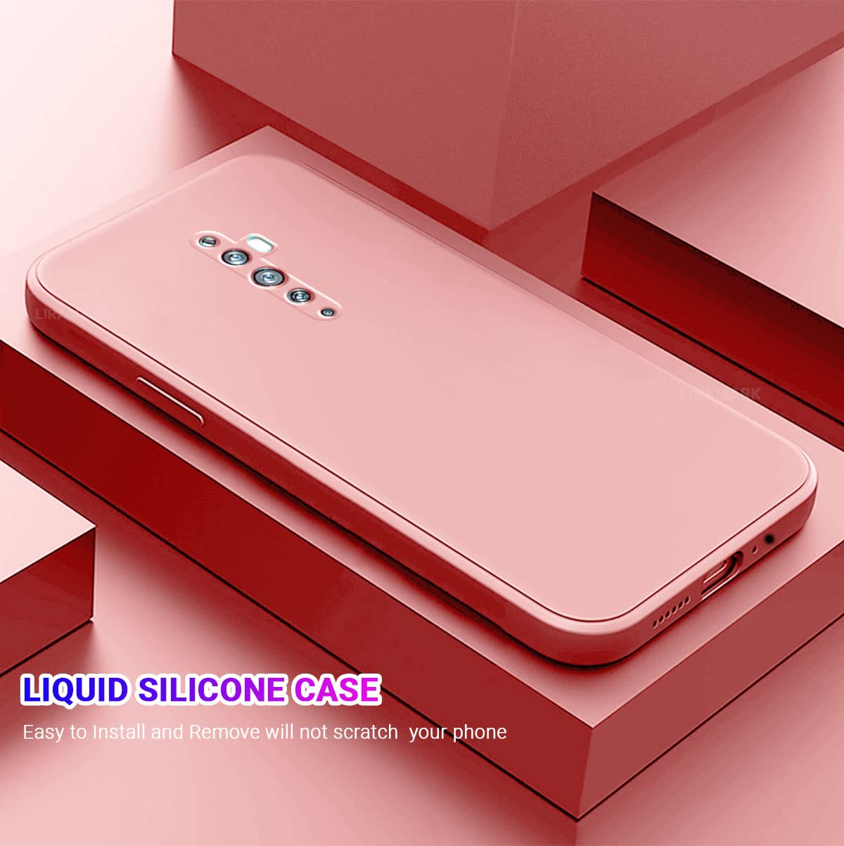 Oppo Reno 2F/2Z Silicone Case - Pink -3