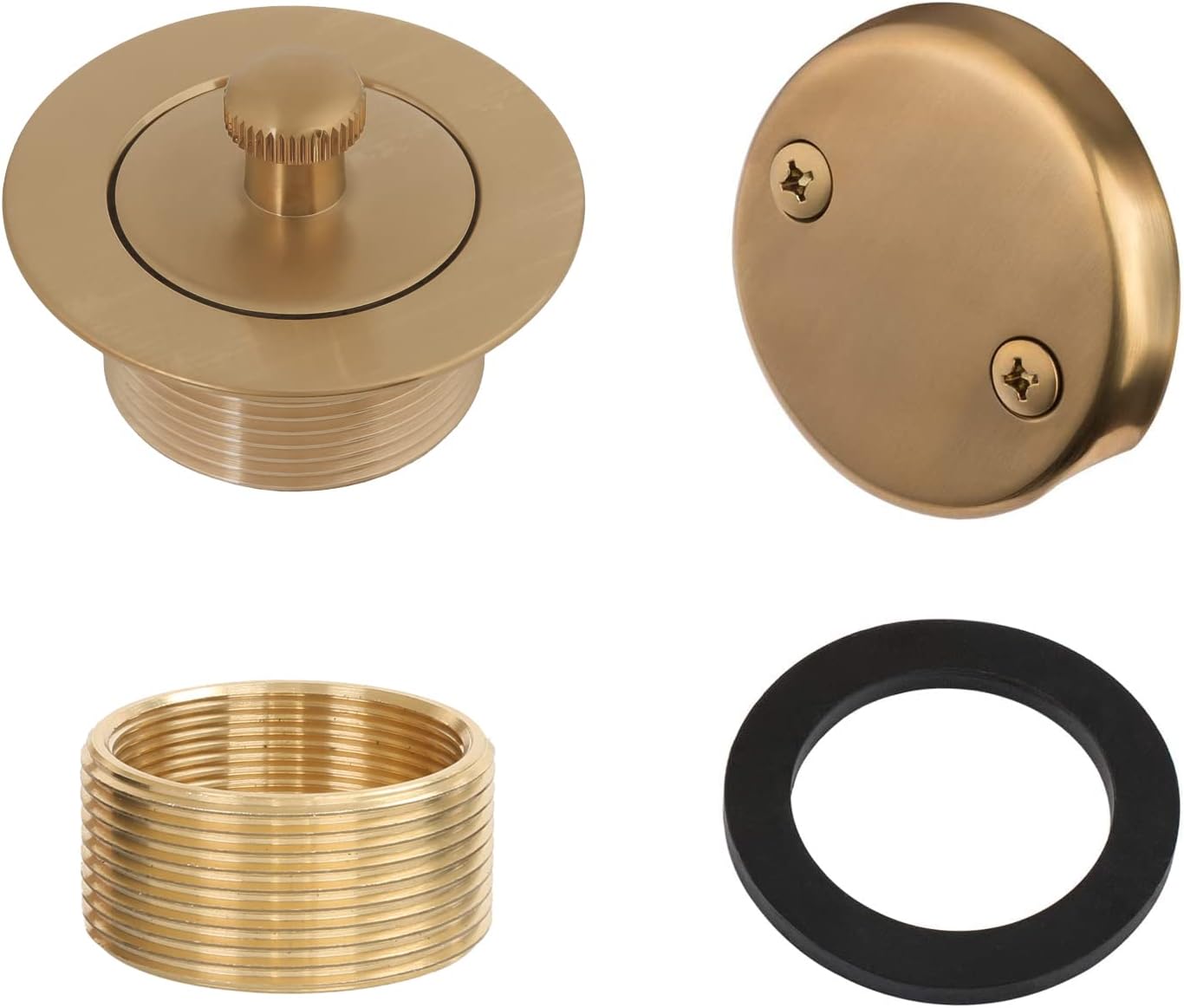 Kingston Brass DLT5301A7 Lift & Turn Tub Drain Kit, Brushed Brass, 3.13