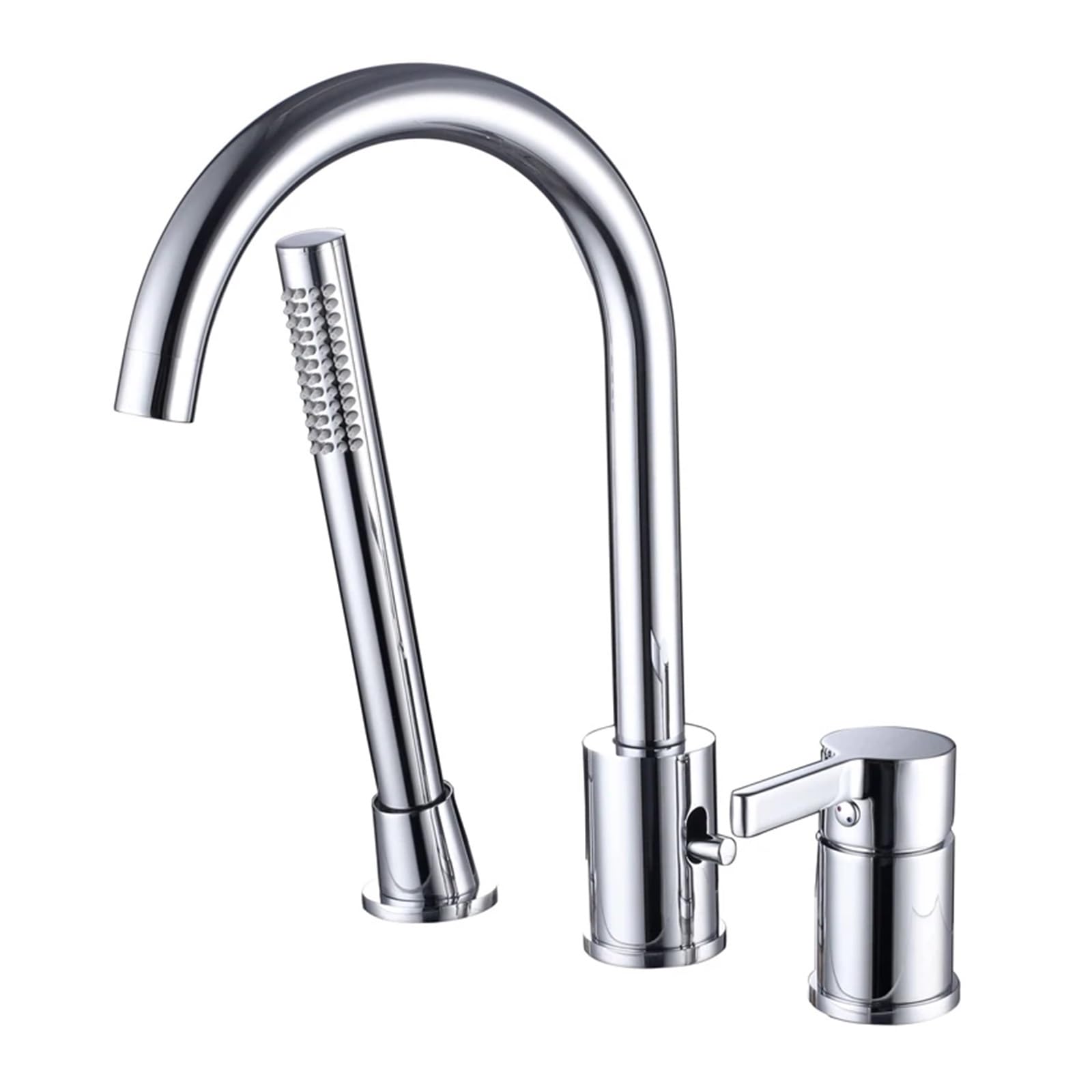 Mitigeur de lavabo en laiton chromé chic pour salle de bains moderne à 3 trous