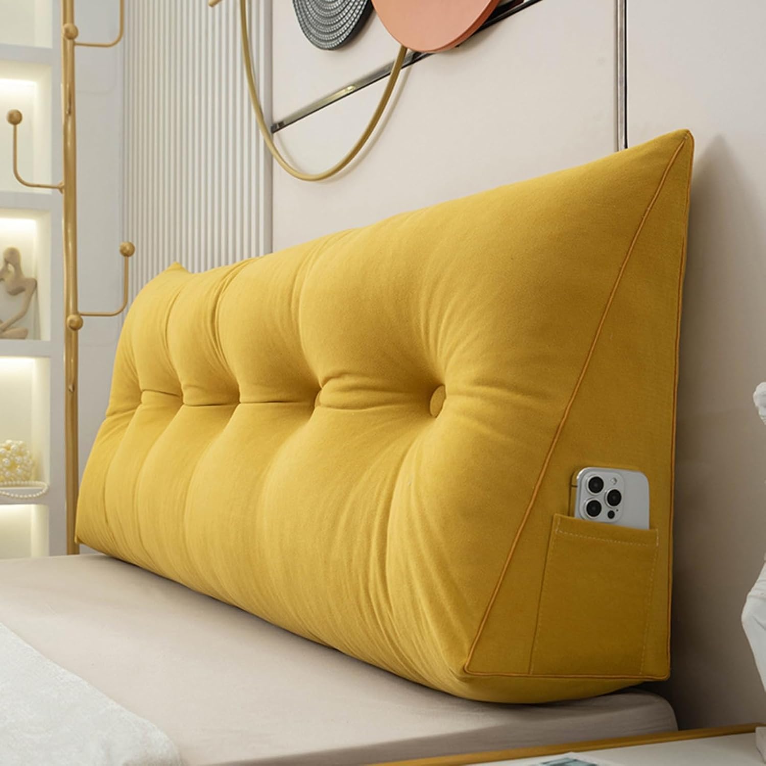 Quinto A Back Cushion For Bed Couch Reading Cushion, Wedge Cushion Headboard Bed, Cushion Bed Backrest, Book Cushion Lumbar Cushion Bed, Support Cushion For Reading Height,,120 * 50 * 20Cm