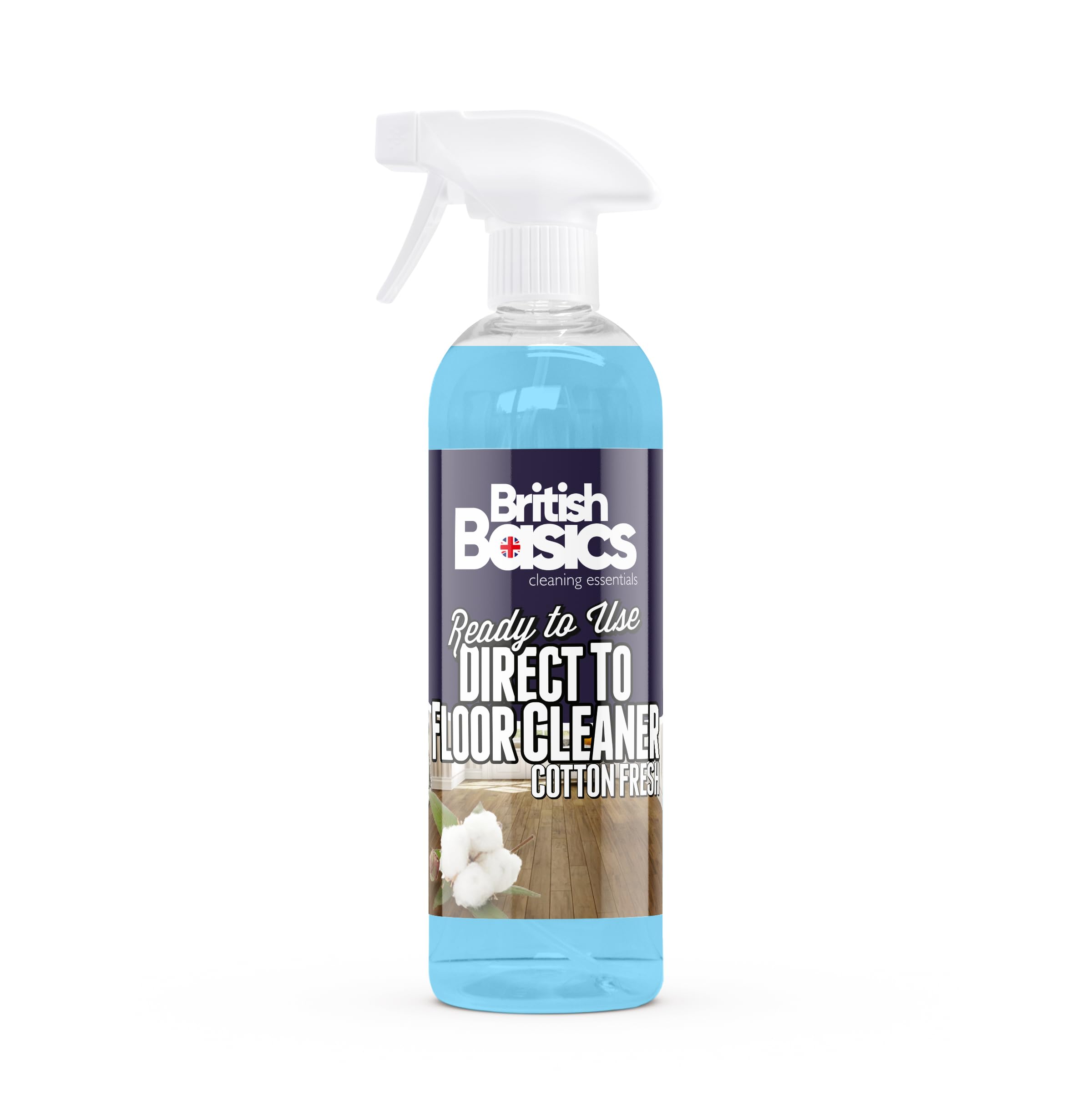 BritishBasics Direct to Floor Cleaner Cotton Fresh 500ml, Blue