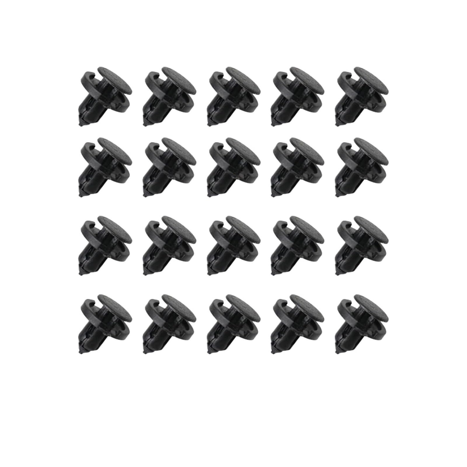 Kxfvyne 20Pcs 10 20 50Pcs 8Mm Diameter Black Vehicle Car Bumper Door Panel Fenders Liner Clips Retainer Plastic Fasteners Rivets(20Pcs)