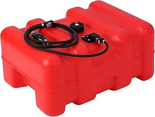 14 Gallon/55-L Marine Tank, Portable Tank with 10FT Line, I-Shaped Handle, Outboard Marine Boat Tank for Yacht Deck Boat