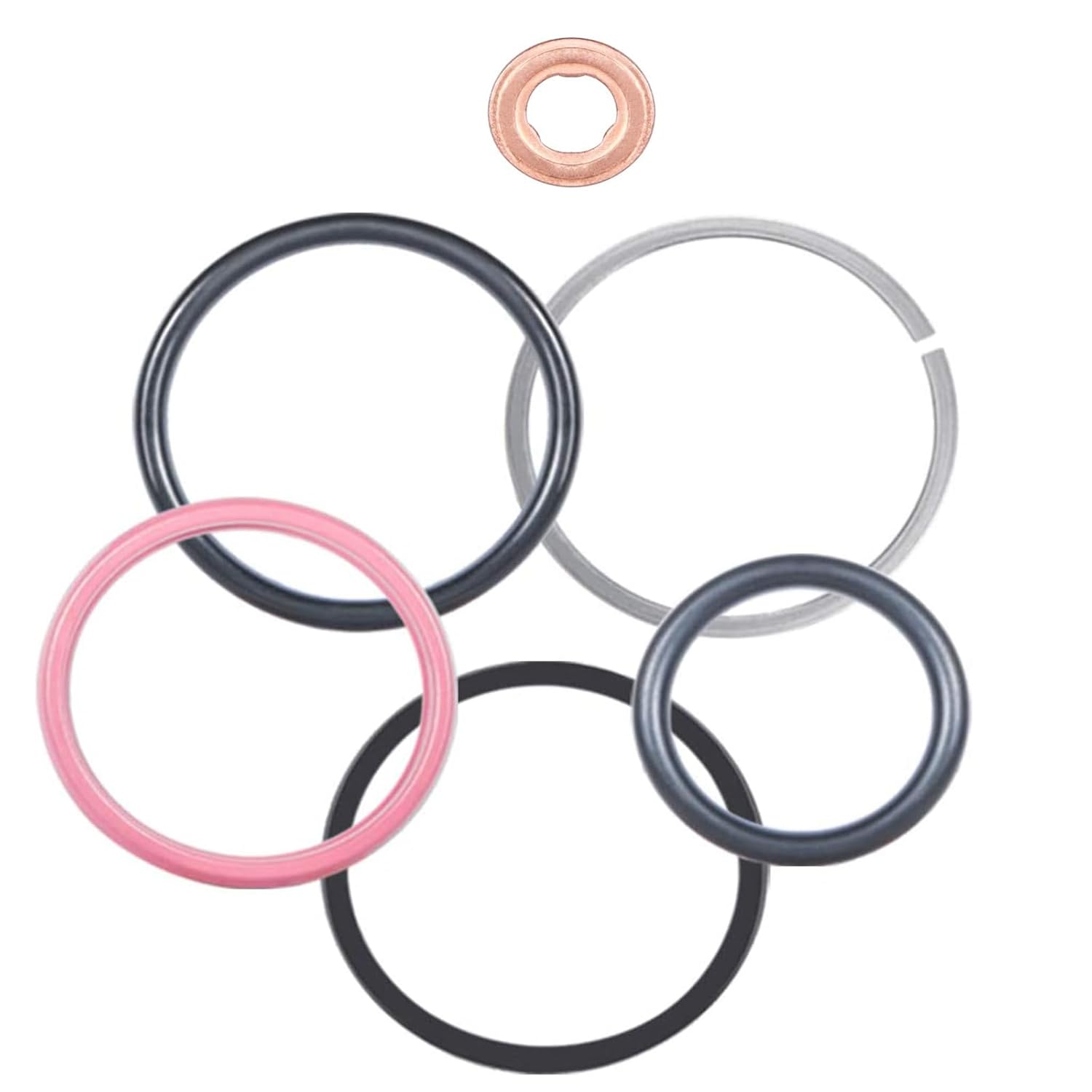 O-Ring Replacement for Caterpillar CAT 3126B Diesel Fuel Injector 0R9350 O-Ring Seal Kit -6 Set