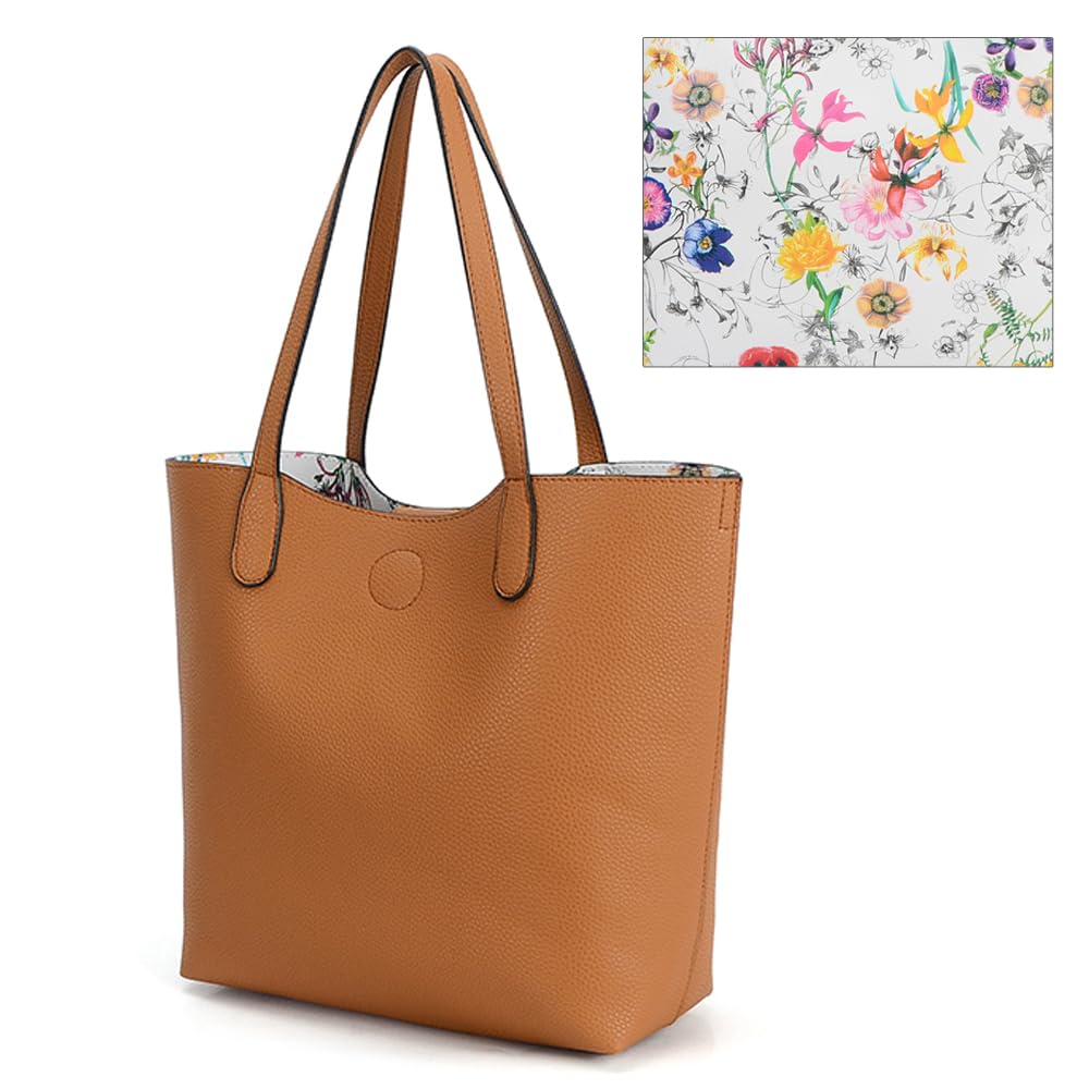 Amazon | [Avancer] 【人気商品】リバーシブル花柄トートバッグ