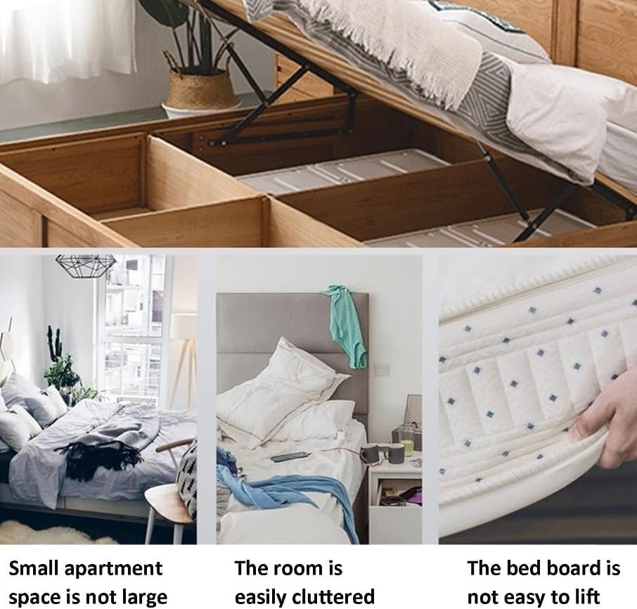 Amortiguadores de gas, Mecanismo de elevación cama plegable, soporte neumático, elevador con caja almacenamiento, varilla neumática, hidráulica, 2 uds(610mm)