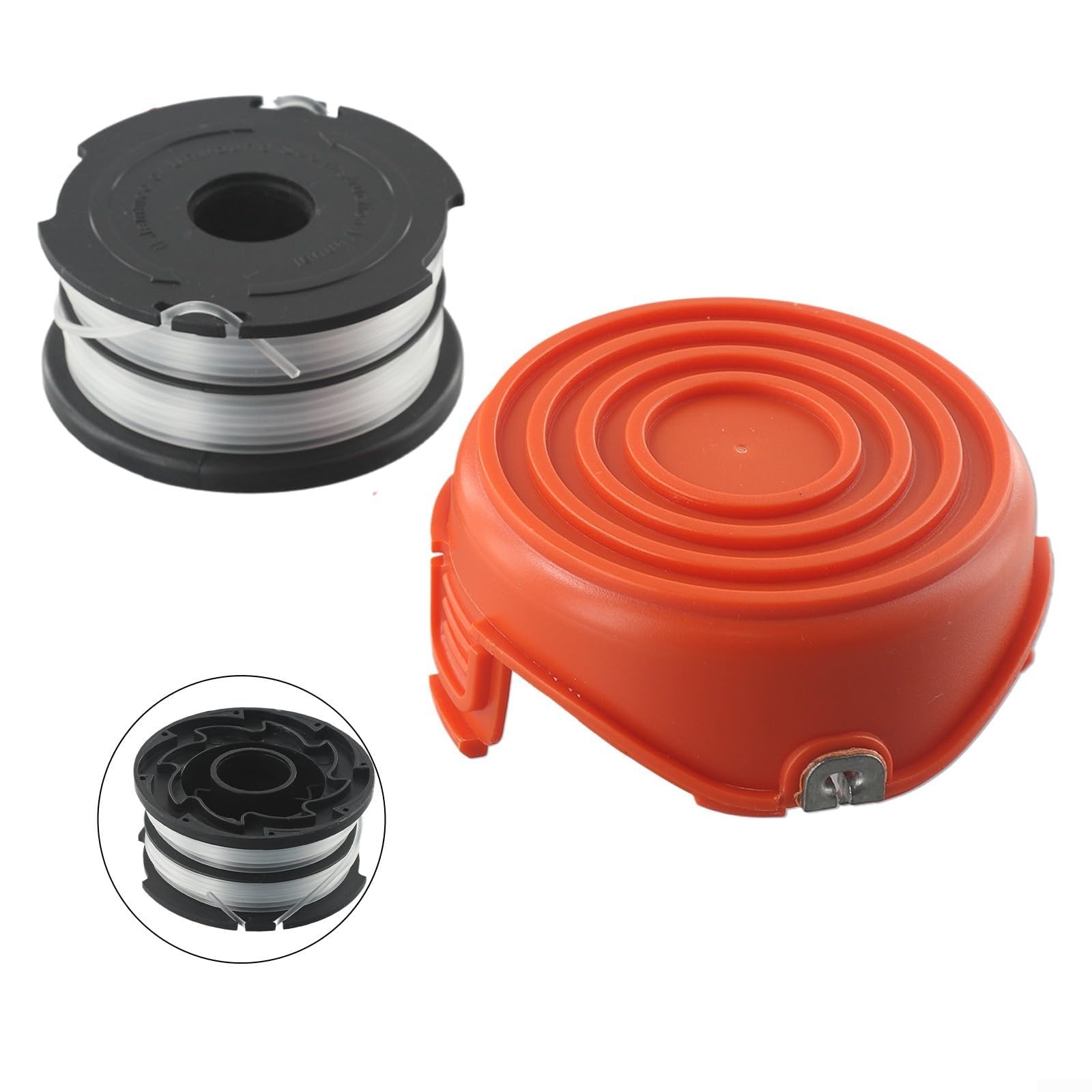 Cordon pour Coupe-Herbe, Capuchon de Protection et Bobine de Fil for débroussailleuse, Lot de 1, remplace Les références 575648-00 et 575462-00