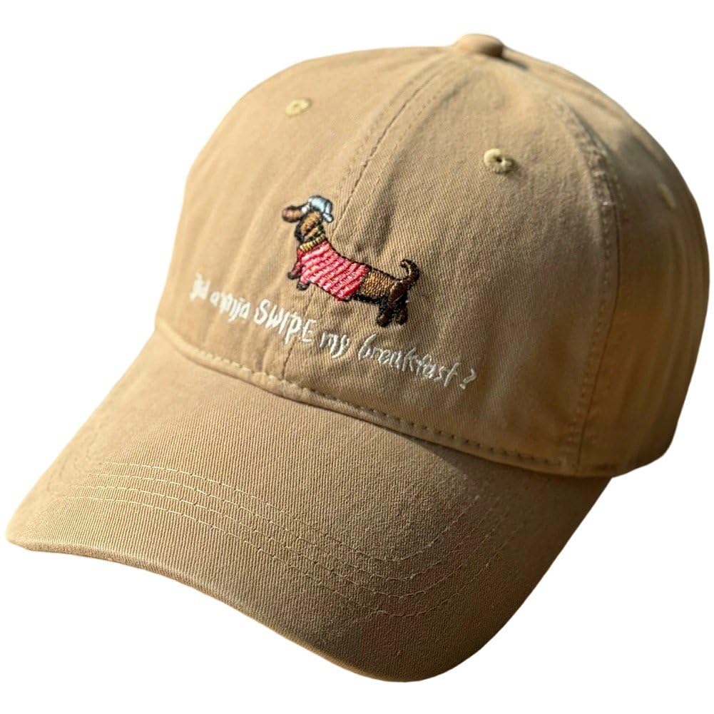 Sslvya Dachshund Embroidered Baseball Cap Adjustable Sun Hat Casual Golf Hat for Men Women