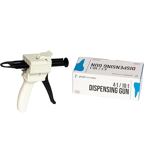 Miniatura 8 de Pistola de material de impresión dental de 1.7 fl oz, pistola dispensadora de cartucho de mezcla de impresión AB 1121, dispensador de pegamento