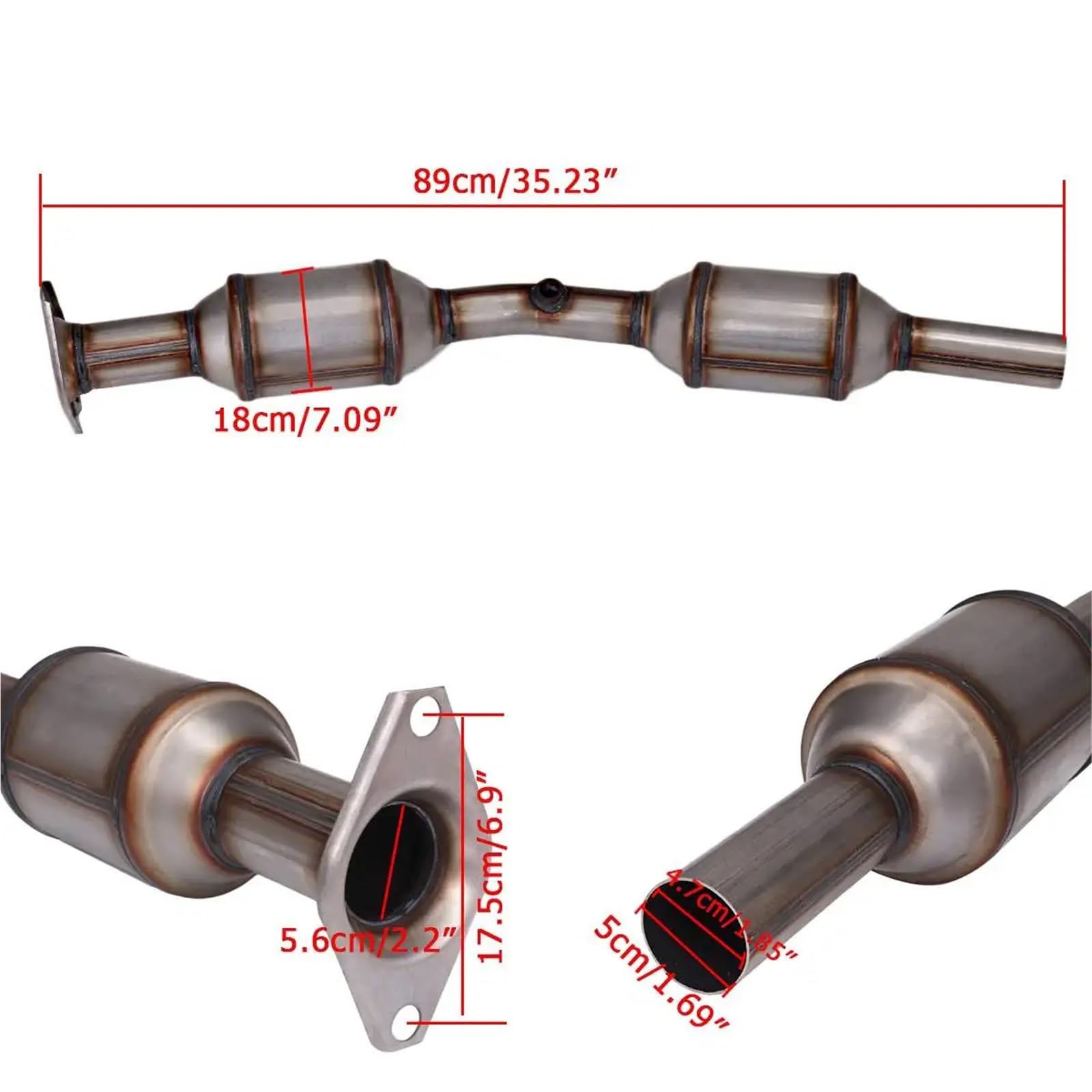 Catalizador Convertidor catalítico compatible con Toyota Prius 1.5L 2004 2005 2006 2007 2008 2009 catalizador gases escape