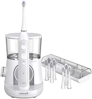 WaterPik Sonic-Fusion 2.0 Brush + Floss Electric Toothbrush with 1 base + 1 handle + 8 brush heads & covers + 1 travel cas...