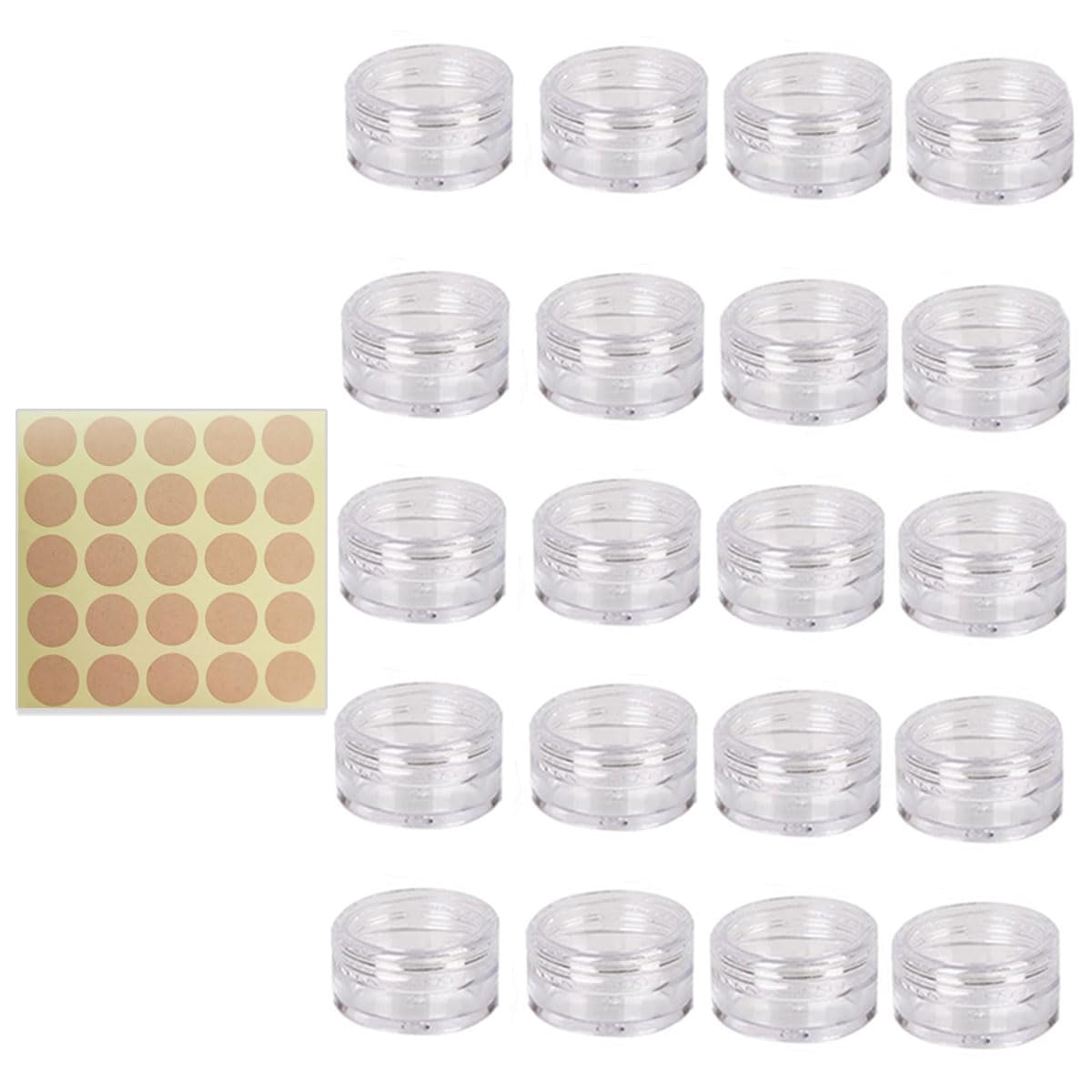 20 Stück Kleine Tiegel für Lippenbalsam, Mini Cremedose Leer, Kosmetikdosen