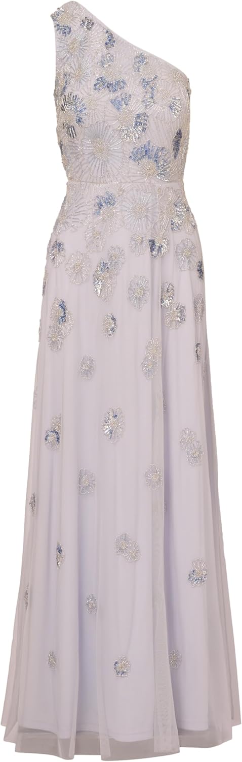 Adrianna Papell Womens Beaed Mesh Long Dress - Image 5