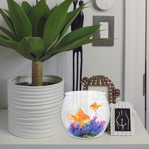 Miniatura 4 de Angoily Contenedor de plástico transparente para pecera, micro paisaje, para Goldfish, mesa de escritorio, pecera, decoración y adornos, accesorios