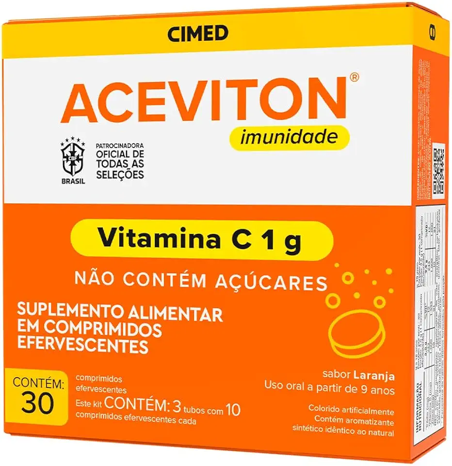 Aceviton Imunidade Vitamina C com 30 Comprimidos Efervescentes