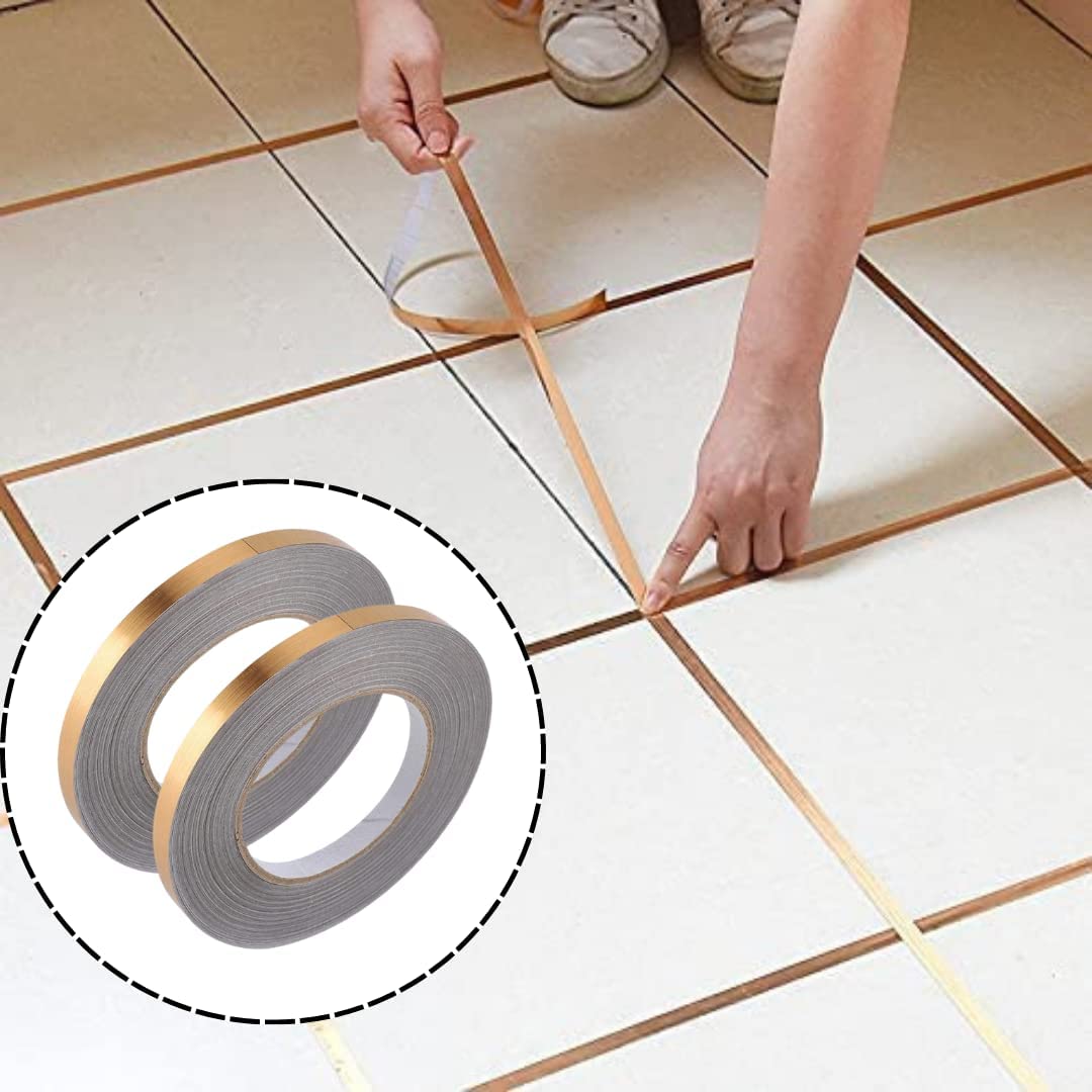 Jb Export 2 Pc 50 Meters Golden Tape, Home Floor Wallpaper Waterproof Tiles, Tile gap Tiles Stickers for Floor - (0.5 CM Wide, Gold) (B0BSTWHJQ1) Amazon Price History, Amazon Price Tracker
