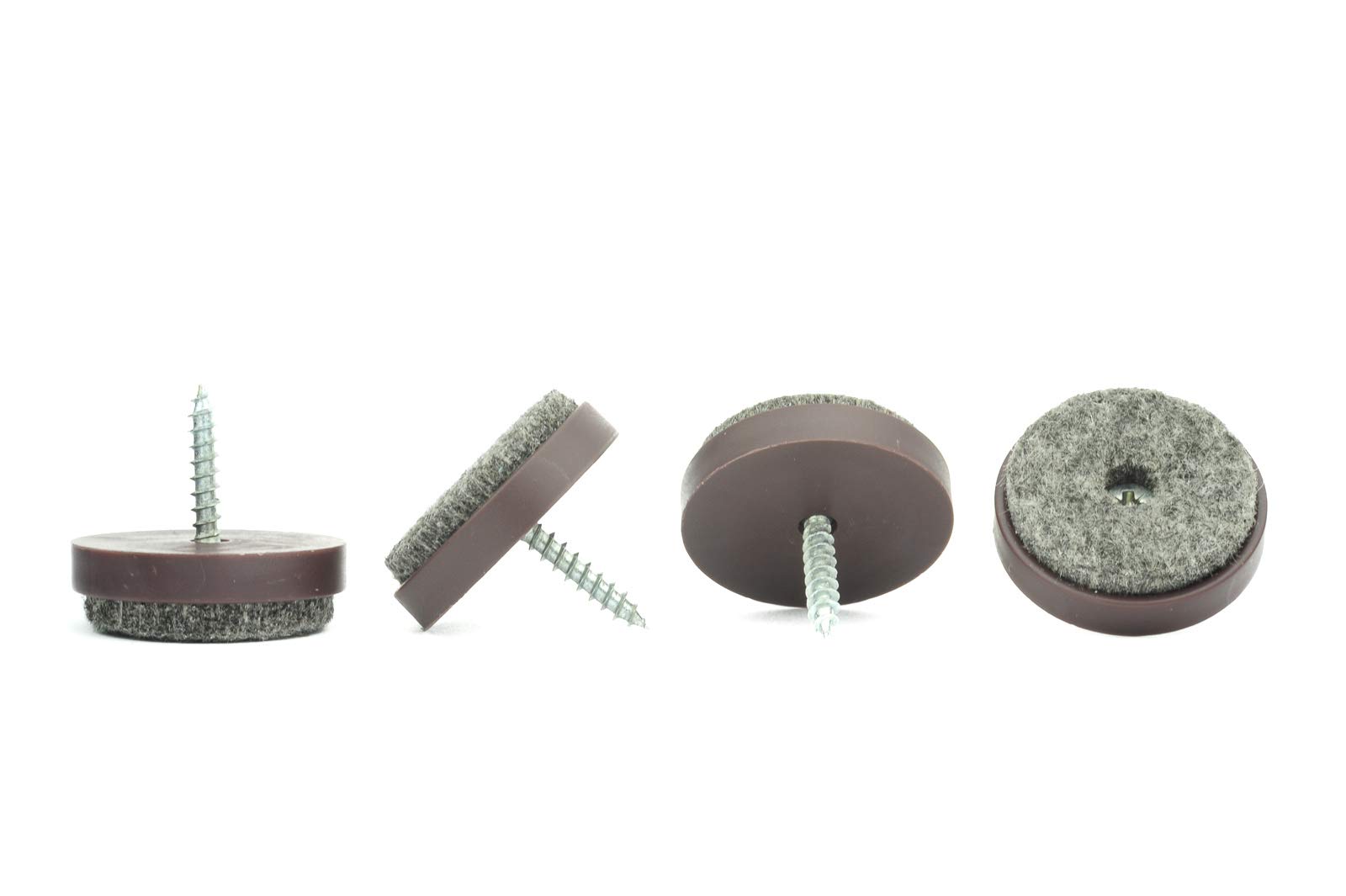 Keay Vital Parts Coffee 28Mm Screw-On Felt Furniture Pads - Made In Germany (Pack Of 16)