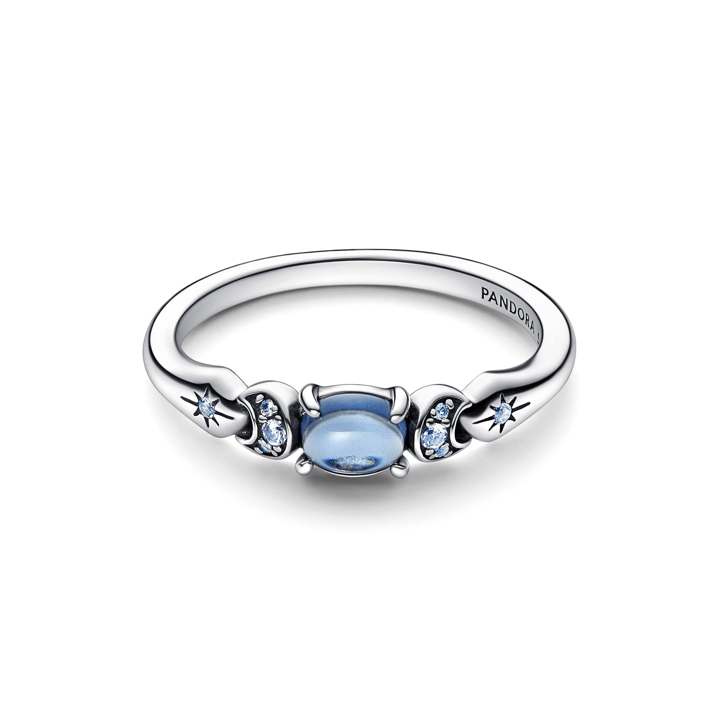 Pandora Disney Aladdin Ring Jasmin, Sterlingsilber, mit eisblauem Kristall und mondlichtblauem Kristall