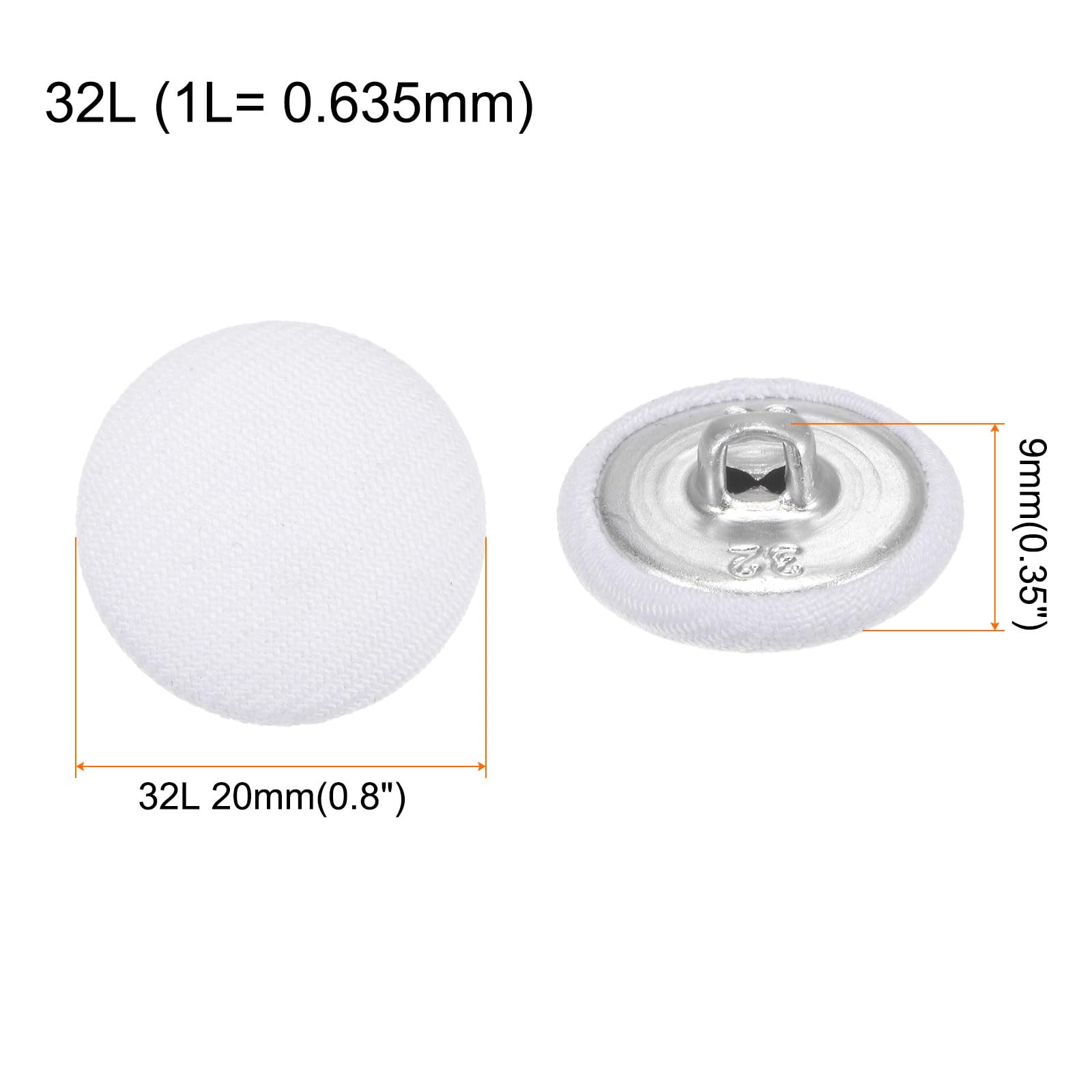 QUARKZMAN 12 Pezzi 32L Bottoni Rotondi Viola Per Cucito 20mm 4/5
