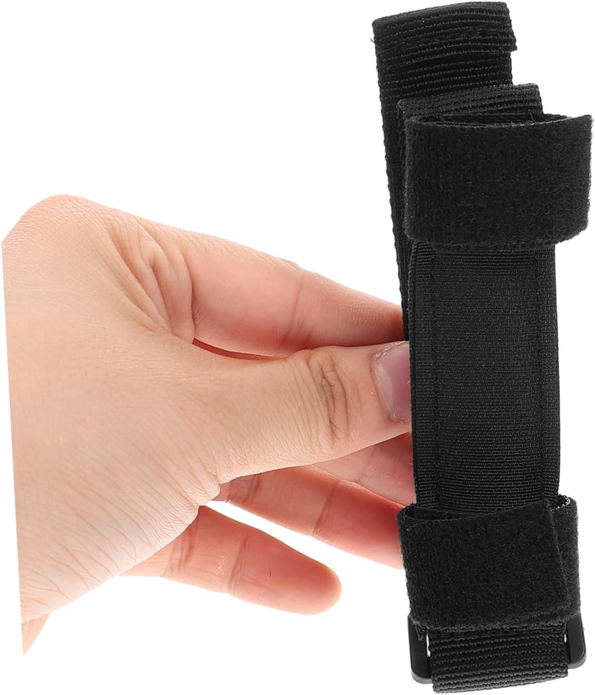 Black Nylon Utensil Cuff Strap for Toothbrushes and Pens, Adjustable Aid