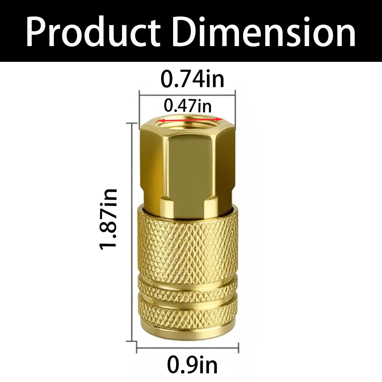 Solid Brass Quick Coupler Set 4 PC Air Hose Connector Fittings, 1/4 NPT