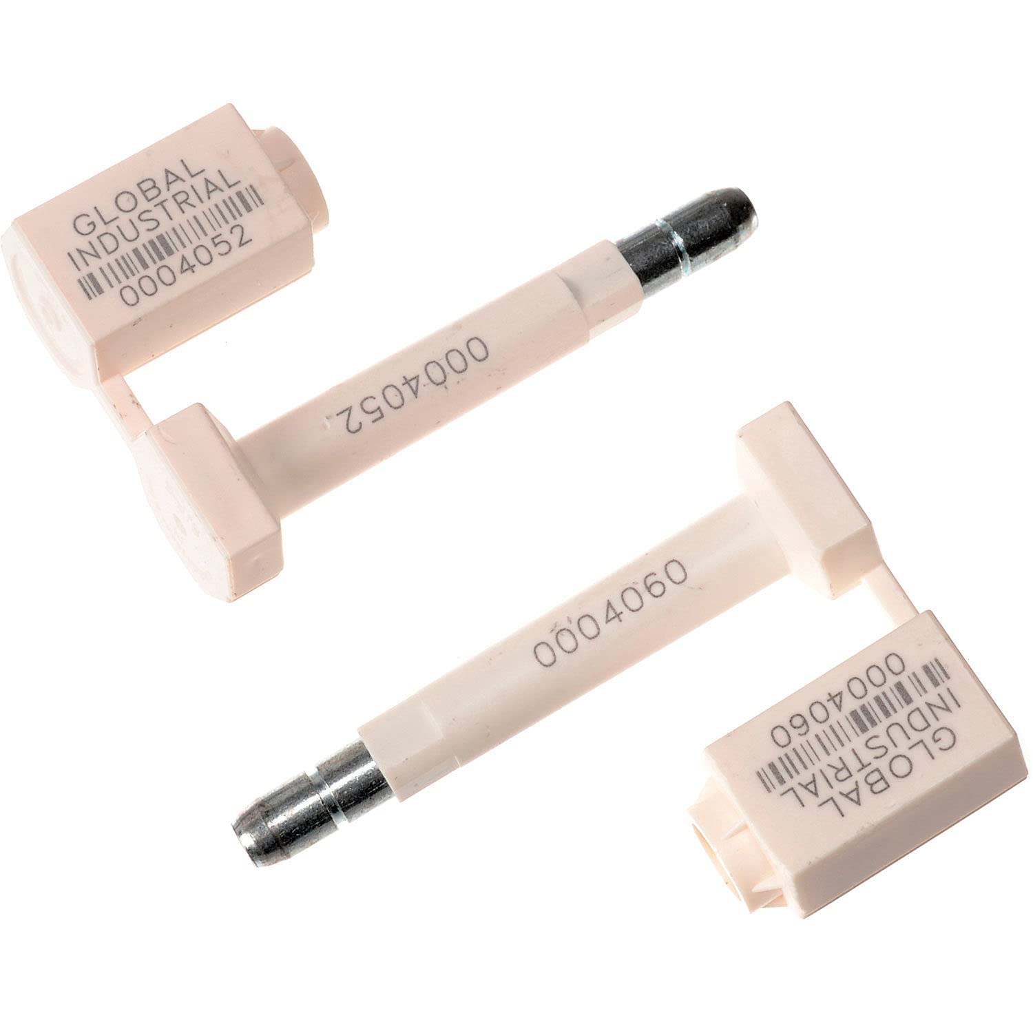 Global Industrial High Security Bolt Seal, White, 50/Pack