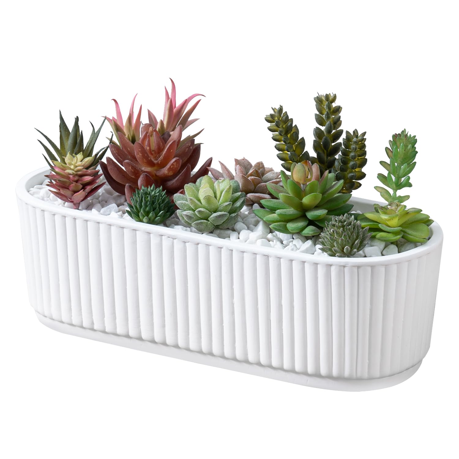 Amazon.com : MyGift 12 Inch Ceramic Succulent Planter, Oval Matte
