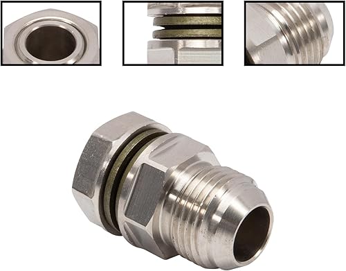 Miniatura 3 de 315-04301-010 Adaptador de tapón de drenaje de retorno de aceite 10AN Turbo Cárter de aceite Bung Fitting Sin soldadura Reemplazar 31504301010