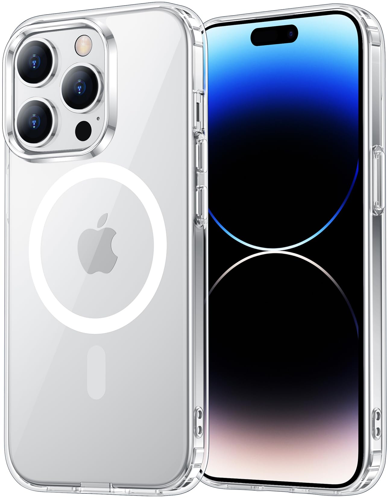 Temdan iPhone 14 Pro ケース クリア [Magsafe対応] [黄変防止] [ミリタリーグレード保護] 耐衝撃 スリム マグネット スマホケース iPhone 14 Pro用 透明