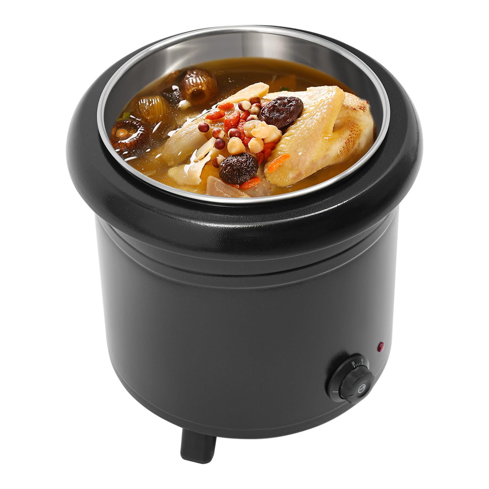 Pentola elettrica da 13 l, grande capacità, contenitore interno estraibile fino a 85 °C, contenitore per alimenti, scalda zuppe, caldaia da banco
