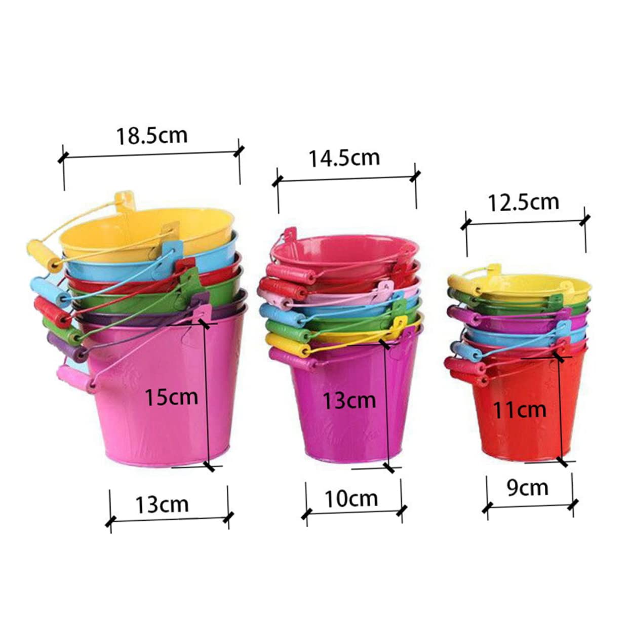 ERINGOGO 6 Pièces Seau De Seau à Sable Jouets De Plage Petit Seau De Plage Mini Seaux De Plage Seaux De Sable De Sable Seaux Seaux Toys De Sable De Plage Jouets De Sable