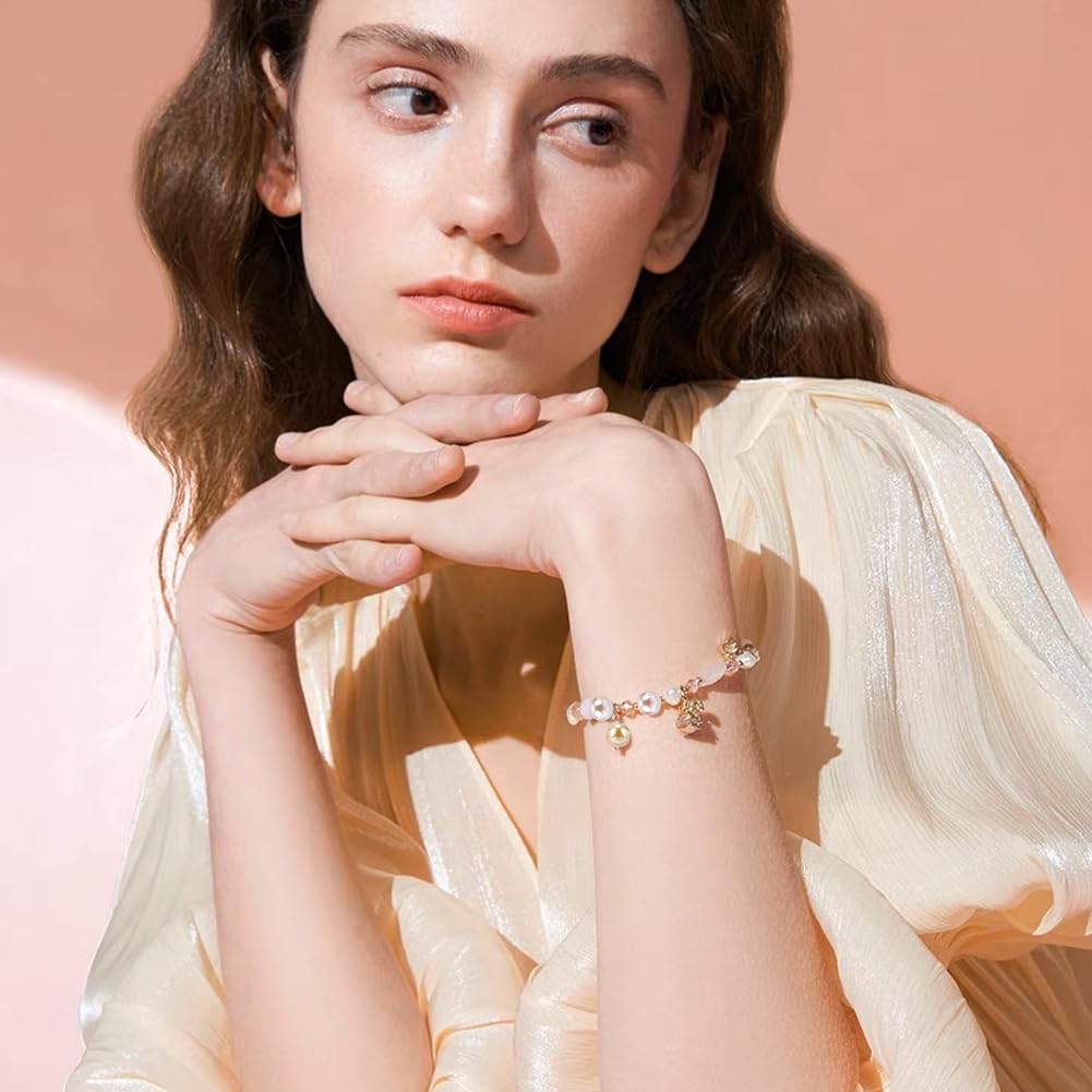 BSI Glass Pearl Round Beads - 100 Piece Mix Size Off White Craft Beads (4mm, 6mm, 8mm)