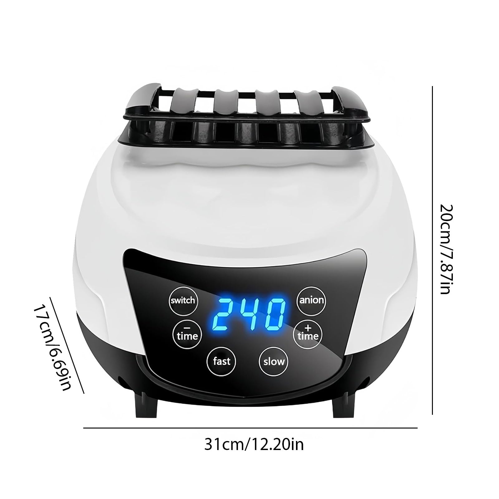 Secadora de ropa eléctrica con función de calefacción, 31 cm, mini secadora de ropa, portátil, con temporizador 60/120/180/240 min, indicador LED, 1500 W, con mando a distancia, para la ropa en casa