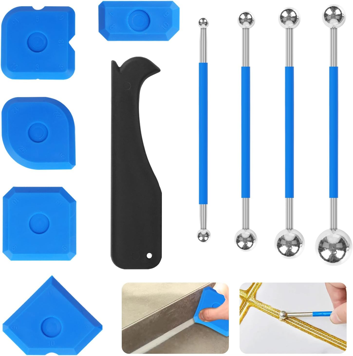 Set Di 4 Raschietti Per Torte, Pettine Per Decorare E Strumento Per Lisciare Glassa In Plastica 94223529