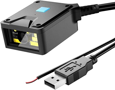 NetumScan 2D-Barcode-Scanner mit fester Halterung Industrietauglicher 1D/2D/QR-Code-Leser mit automatischer Induktionserkennung USB-Anschluss Geeignet für Selbstbedienungsterminals und Fertigungsstraß