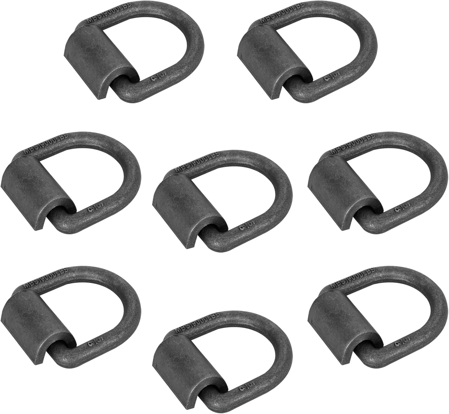 5/8" Heavy Duty Forged Steel D Ring Tie-Down Anchor Weld on Lashing Ring 18000lbs for Securing ATVs, UTVs, Riding Mowers, and Other Heavy Cargo-8Pack