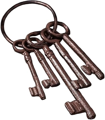 Lachouhaox - Llavero de hierro fundido con esqueleto, estilo retro, pirata caribeño, prisionero, accesorios de cosplay, decoración para Halloween