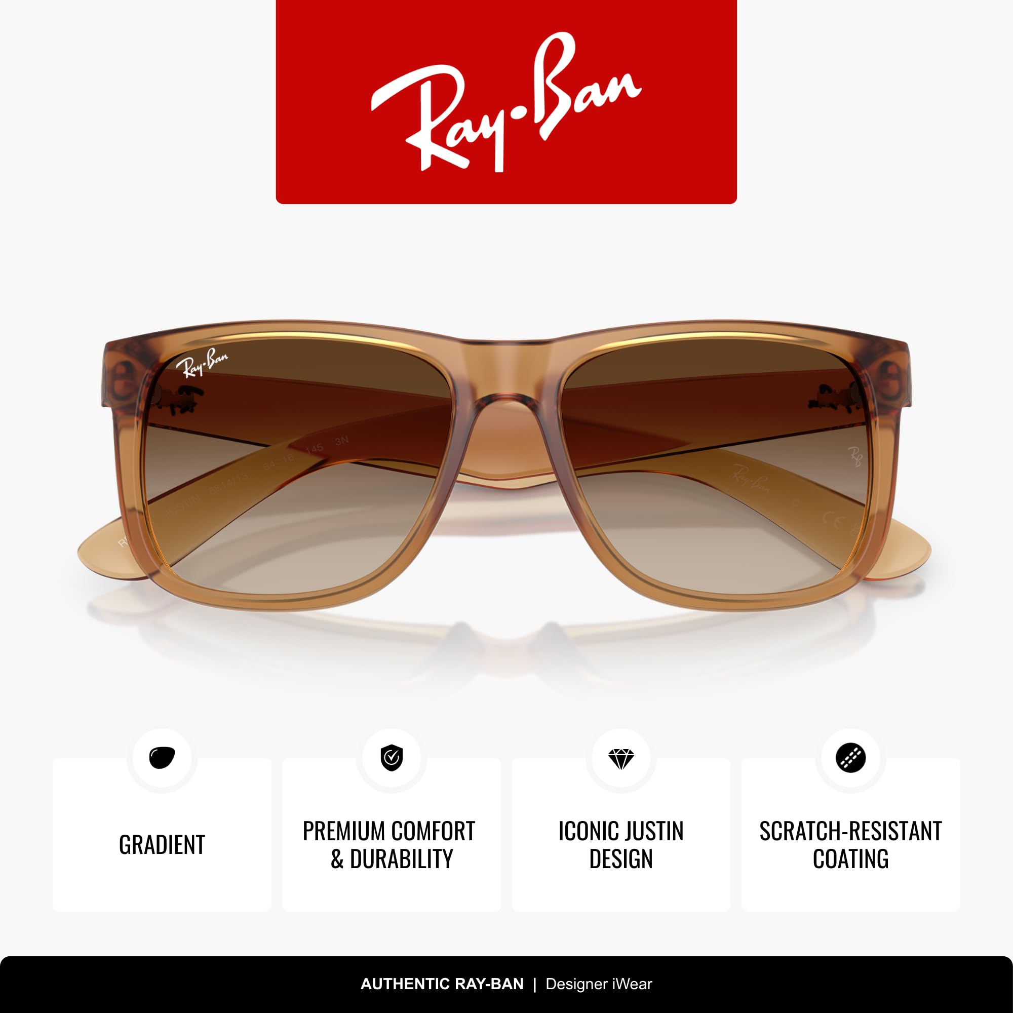 Ray-Ban Unisex Rb4165 Justin Sonnenbrille