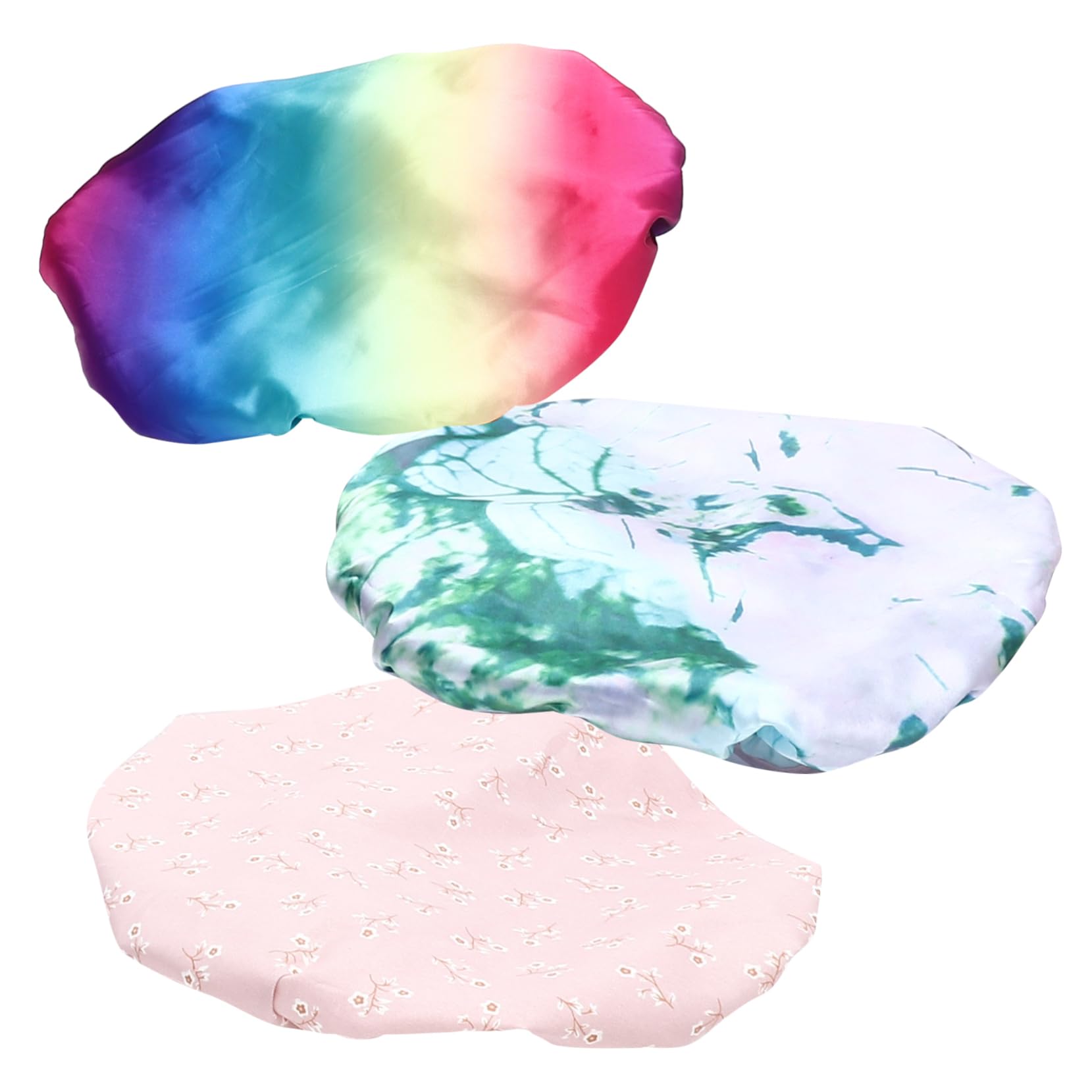 FRCOLOR 9stücke Teiliges Duschhauben Für Frauen Wiederverwendbare Elastische Badekappen Wasserfeste Haarkappen Bunten Designs Regenbogen Frisch- Für Jeden Anlass Und Kopfumfang