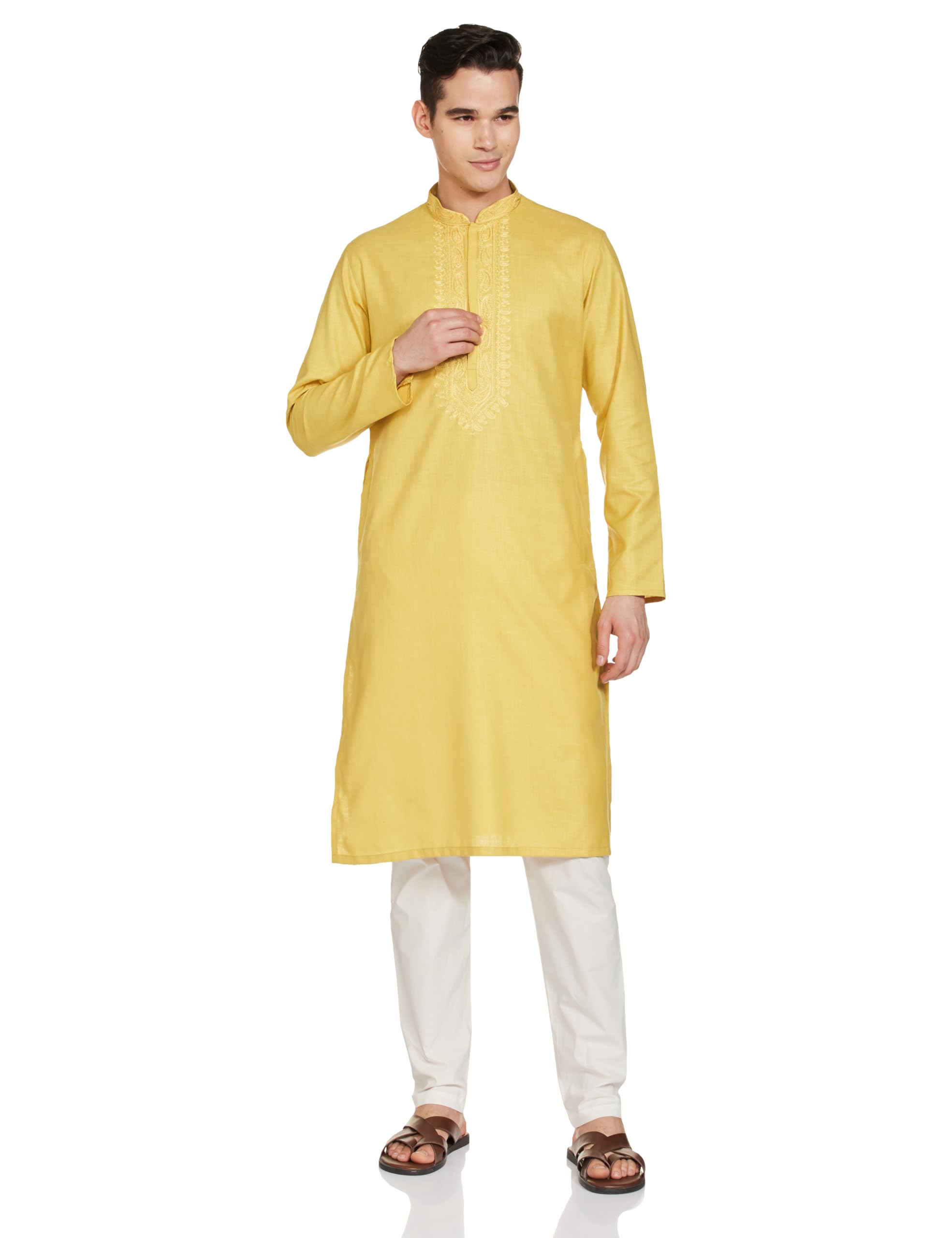 manyavar Men's Casual Kurta Set (2pcs)-picture-50