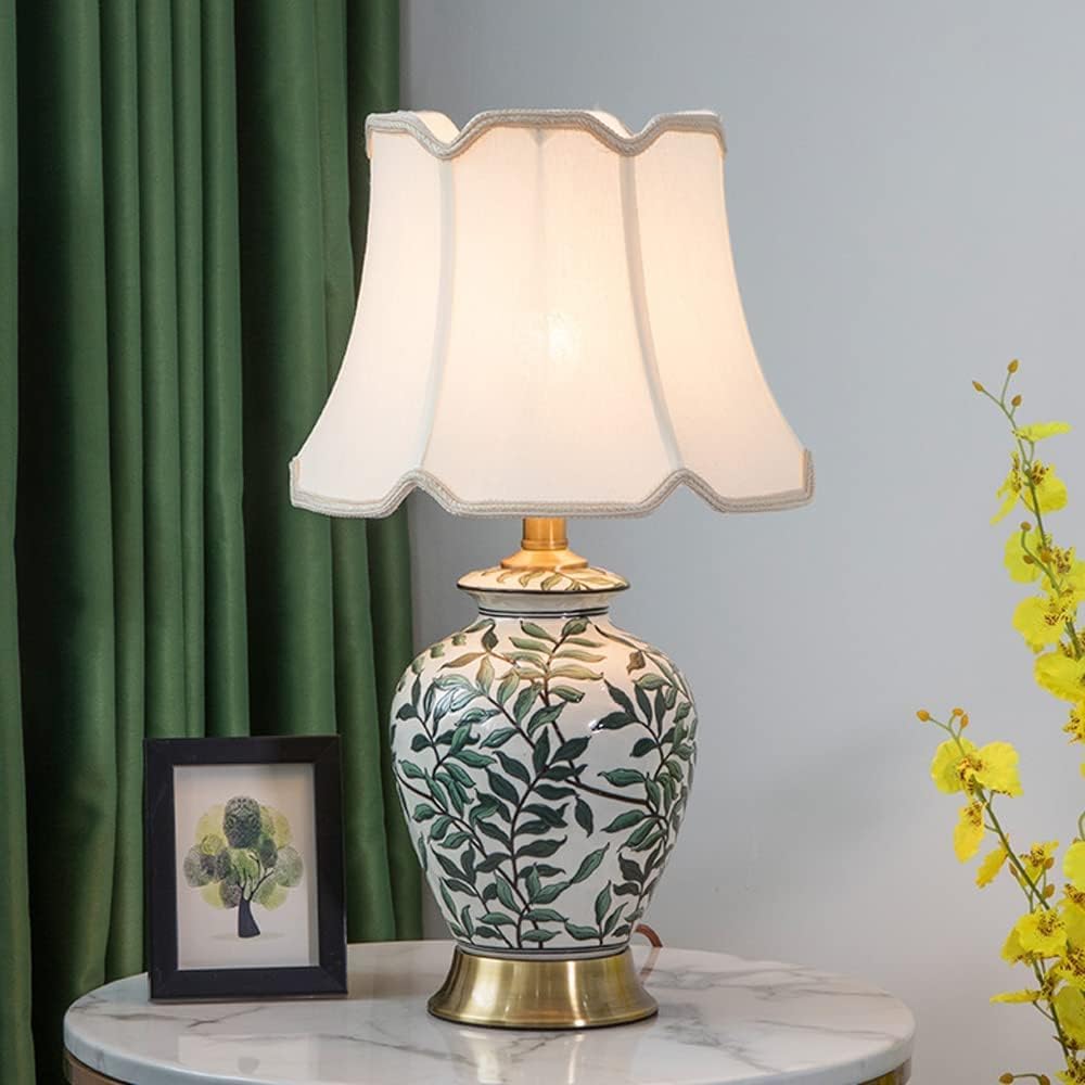 lampa stołowa Chinese stijl tafellamp handgeschilderde geglazuurde keramische tafellamp bureaulamp voor woonkamer kantoor studie leeslamp