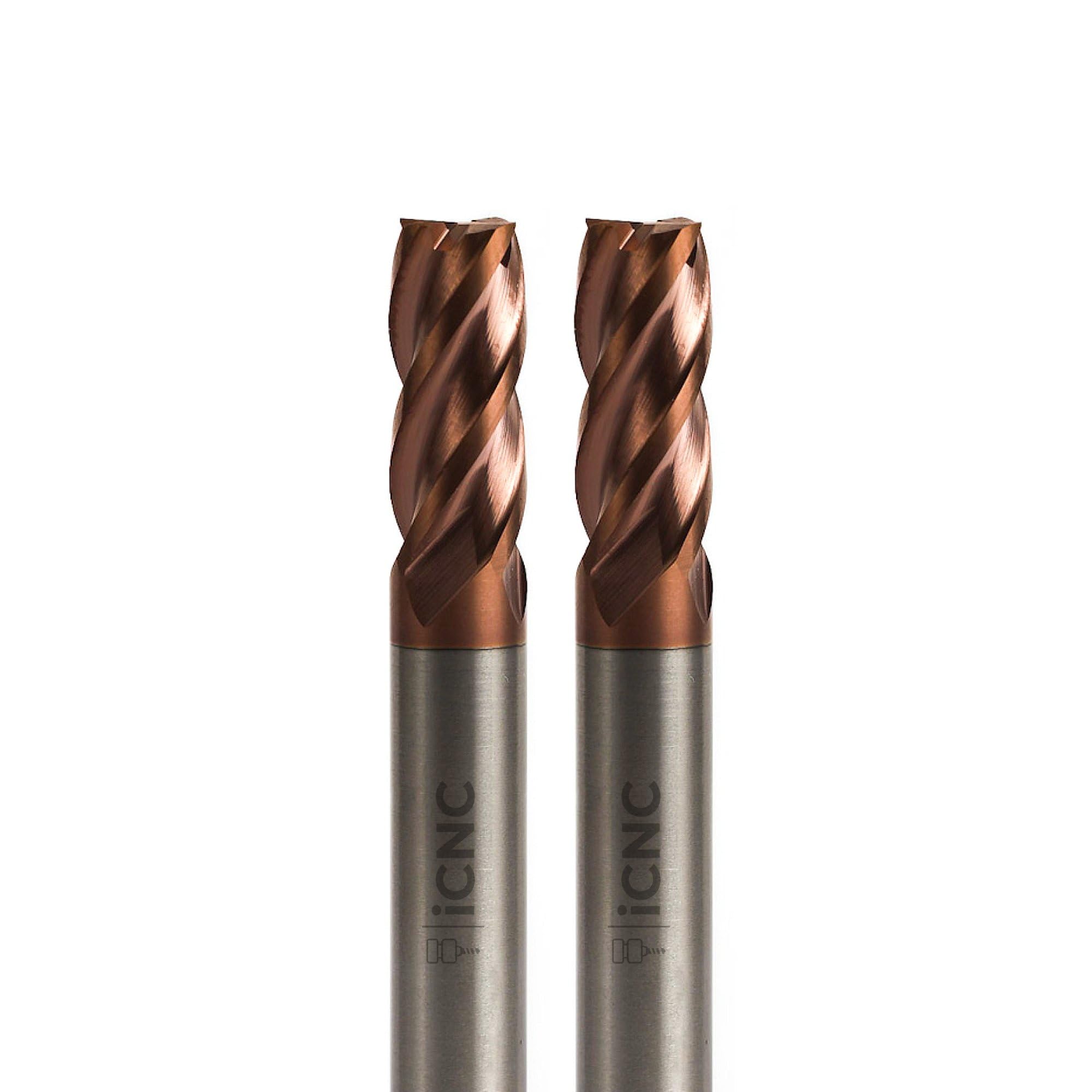 iCNC 4mm Carbide Endmill 4F-D4-50L-HRC55 (Pack of 2) : Amazon.in